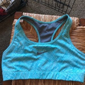 Teal Nike sports bra